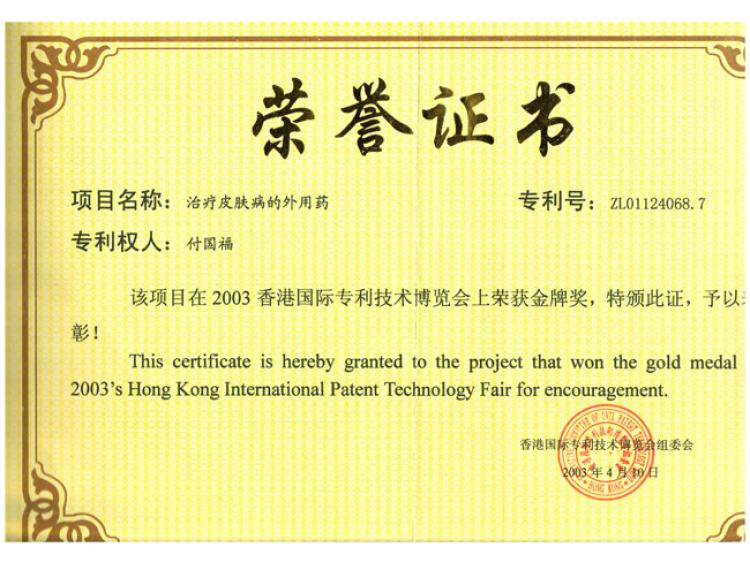 香港國(guó)際專利技術(shù)博覽會(huì)金牌獎(jiǎng)